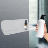 Maxbell Maxbell Shower Caddy Clear Acrylic No Drill Fashion Multipurpose Adhesive Wall Shelf 24x9x8cm