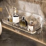 Maxbell Maxbell Shower Caddy Clear Acrylic No Drill Fashion Multipurpose Adhesive Wall Shelf 24x9x8cm