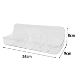 Maxbell Maxbell Shower Caddy Clear Acrylic No Drill Fashion Multipurpose Adhesive Wall Shelf 24x9x8cm