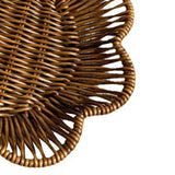 Maxbell Maxbell Imitation Rattan Basket Flower Shaped Storage Basket for Home Homes Bakeries 25cmx4cm