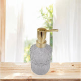 Maxbell Maxbell Soap Dispenser Portable Glass Hand Soap Dispenser for Bathroom Restroom Home Clear Gold