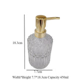 Maxbell Maxbell Soap Dispenser Portable Glass Hand Soap Dispenser for Bathroom Restroom Home Clear Gold