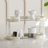 Maxbell Maxbell Cups Mugs Storage Rack Seasoning Bottle Holder Organizer for Kitchen Bottles 2 Layer White
