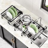 Maxbell Maxbell Sink Dish Drainer Rest Adjustable Storage Holder for Cafe Kitchen Restaurant M