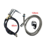 Maxbell Salon Shampoo Faucet Stainless Steel Zinc Alloy Backwash Unit Shower Sprayer black with tube head