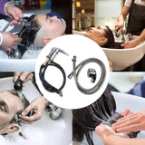 Maxbell Salon Shampoo Faucet Stainless Steel Zinc Alloy Backwash Unit Shower Sprayer black with tube head