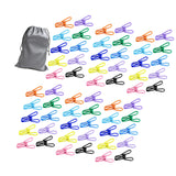 Maxbell Maxbell 60Pcs Metal Clips with Storage Bag Racks Colorful Clips for Food DIY Clothes