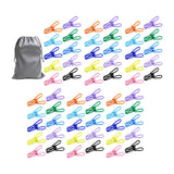 Maxbell Maxbell 60Pcs Metal Clips with Storage Bag Racks Colorful Clips for Food DIY Clothes