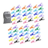 Maxbell Maxbell 60Pcs Metal Clips with Storage Bag Racks Colorful Clips for Food DIY Clothes