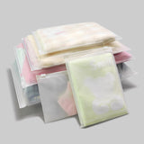 Maxbell Maxbell 50 Pieces Frosted Zipper Bags Slider Zip Bags for Socks Cosmetics Travel 30cmx40cm