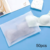 Maxbell Maxbell 50 Pieces Frosted Zipper Bags Slider Zip Bags for Socks Cosmetics Travel 30cmx40cm