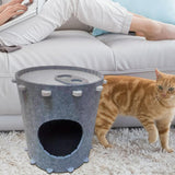 Maxbell Maxbell Cat Bed Cave for Indoor Cats Barrel Shape Soft Pet Cat House for Cats Puppy