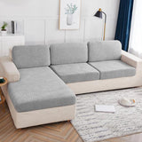 Maxbell Maxbell Sofa Seat Cushion Slipcover Water Resistant for Dressing Room Cafe Apartment Light Gray 4 Seater