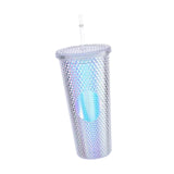 Maxbell Maxbell Straw Water Bottle Tea Mug Water Cup Drink Bottle for Hiking Fitness Walking White