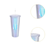 Maxbell Maxbell Straw Water Bottle Tea Mug Water Cup Drink Bottle for Hiking Fitness Walking White