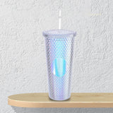 Maxbell Maxbell Straw Water Bottle Tea Mug Water Cup Drink Bottle for Hiking Fitness Walking White