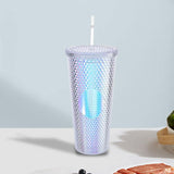 Maxbell Maxbell Straw Water Bottle Tea Mug Water Cup Drink Bottle for Hiking Fitness Walking White