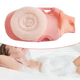 Maxbell Maxbell Bath Glove Skin Cleanser Creative Body Scrubber for Deep Cleansing Neck Body Pink