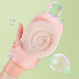 Maxbell Maxbell Bath Glove Skin Cleanser Creative Body Scrubber for Deep Cleansing Neck Body Pink