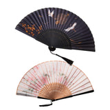 Maxbell Maxbell Folding Hand Fan Portable Novelty Folded Fan for Stage Show Parties Concerts Black