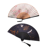 Maxbell Maxbell Folding Hand Fan Portable Novelty Folded Fan for Stage Show Parties Concerts Black