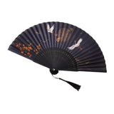 Maxbell Maxbell Folding Hand Fan Portable Novelty Folded Fan for Stage Show Parties Concerts Black