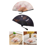 Maxbell Maxbell Folding Hand Fan Portable Novelty Folded Fan for Stage Show Parties Concerts Black