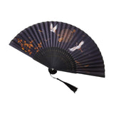 Maxbell Maxbell Folding Hand Fan Portable Novelty Folded Fan for Stage Show Parties Concerts Black