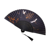 Maxbell Maxbell Folding Hand Fan Portable Novelty Folded Fan for Stage Show Parties Concerts Black