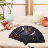 Maxbell Maxbell Folding Hand Fan Portable Novelty Folded Fan for Stage Show Parties Concerts Black