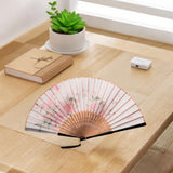 Maxbell Maxbell Folding Hand Fan Portable Novelty Folded Fan for Stage Show Parties Concerts White