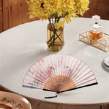 Maxbell Maxbell Folding Hand Fan Portable Novelty Folded Fan for Stage Show Parties Concerts White