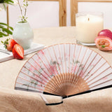 Maxbell Maxbell Folding Hand Fan Portable Novelty Folded Fan for Stage Show Parties Concerts White