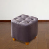 Maxbell Maxbell Small Footstool Ottoman Foot Rest Stool Stable for Bedside Nursery Apartment Purple