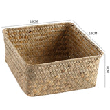 Maxbell Maxbell Rattan Storage Basket Handmade Jewelry Container for Cupboard Desktop Picnic Large