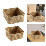 Maxbell Maxbell Rattan Storage Basket Handmade Jewelry Container for Cupboard Desktop Picnic Large