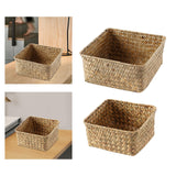 Maxbell Maxbell Rattan Storage Basket Handmade Jewelry Container for Cupboard Desktop Picnic Large