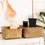 Maxbell Maxbell Rattan Storage Basket Handmade Jewelry Container for Cupboard Desktop Picnic Large