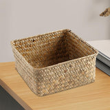 Maxbell Maxbell Rattan Storage Basket Handmade Jewelry Container for Cupboard Desktop Picnic Large