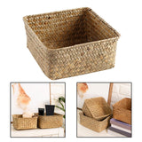 Maxbell Maxbell Rattan Storage Basket Handmade Jewelry Container for Cupboard Desktop Picnic Large