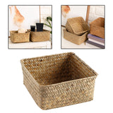 Maxbell Maxbell Rattan Storage Basket Handmade Jewelry Container for Cupboard Desktop Picnic Large