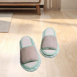 Maxbell Maxbell Cleaning Mop Slippers Mute Cleaner for Dusting Home Floor Dust Dirt Cleaning Khaki Green 24.5cm