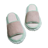 Maxbell Maxbell Cleaning Mop Slippers Mute Cleaner for Dusting Home Floor Dust Dirt Cleaning Khaki Green 24.5cm