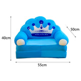 Maxbell Maxbell Kids Folding Sofa Chair Soft Folding Kids Sofa Armchair for Home Living Room 40cmx55cmx50cm Blue