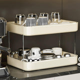 Maxbell Maxbell Cup Organizer Rack Vanity Tray Home Decor Birthday Parties Mugs Tea Cup Rack White 2 Tier