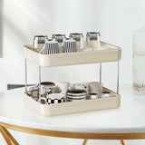 Maxbell Maxbell Cup Organizer Rack Vanity Tray Home Decor Birthday Parties Mugs Tea Cup Rack White 2 Tier