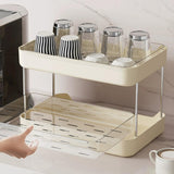 Maxbell Maxbell Cup Organizer Rack Vanity Tray Home Decor Birthday Parties Mugs Tea Cup Rack White 2 Tier
