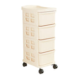 Maxbell Maxbell Trolley on Wheels Rack Cart with Drawers for Living Room Laundry Food Pantry 4 Tier