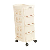 Maxbell Maxbell Trolley on Wheels Rack Cart with Drawers for Living Room Laundry Food Pantry 4 Tier