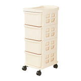 Maxbell Maxbell Trolley on Wheels Rack Cart with Drawers for Living Room Laundry Food Pantry 4 Tier